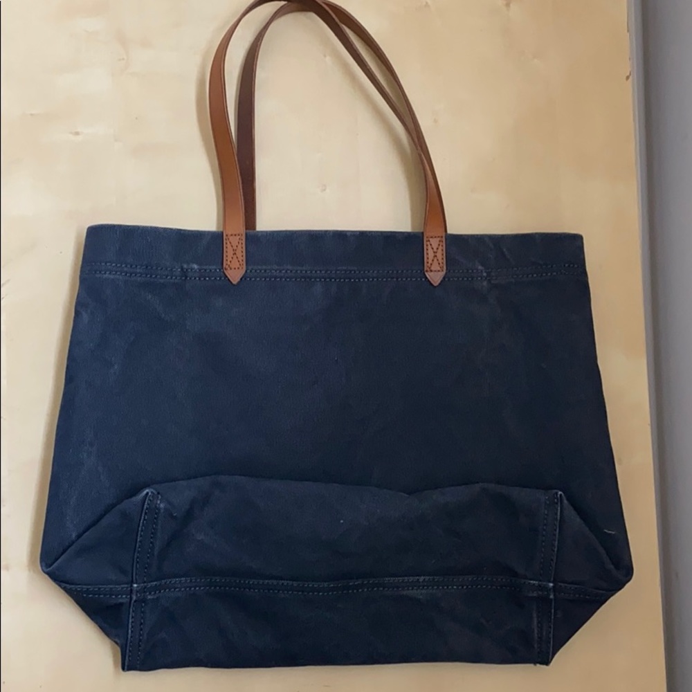 Madewell Transport Canvas Tote in color Black Sea